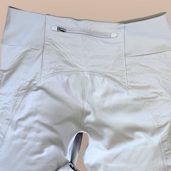 Athleta Peak Hybrid Fleece Tight Legging Athletic Pants Yoga Size M Light Gray - Picture 9 of 15